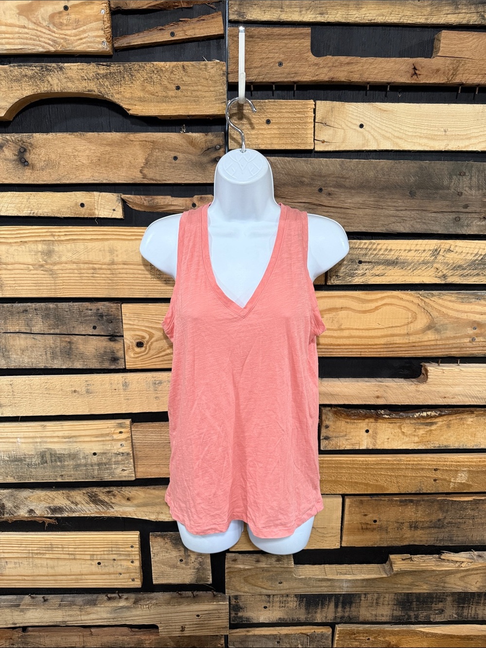Madewell Women’s Coral Organic Cotton Casual V-neck Tank Top Size XS